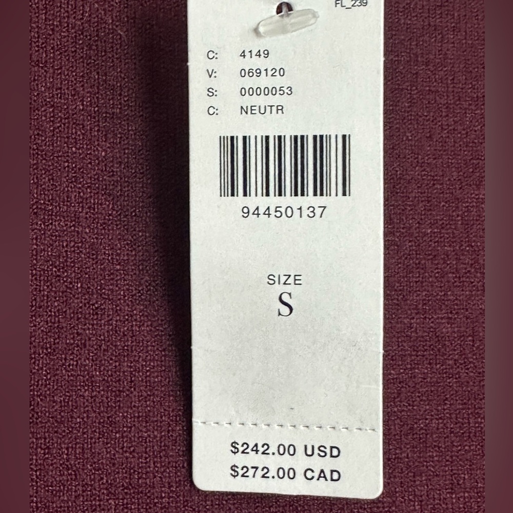 Anthropologie Sundays Burgundy Knit Long Sleeve Ruffle Hem Dress Size S - Picture 7 of 12